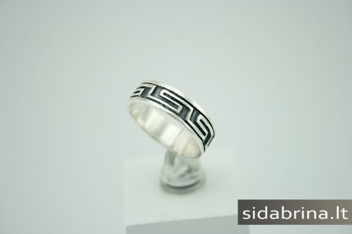 Tamsinto sidabro žiedas