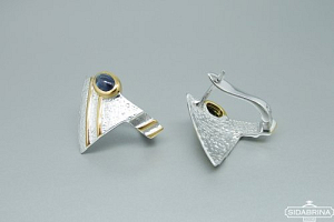 Auskarai su safyrais - AUM1584