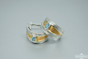 Auskarai su topazais - AUM599