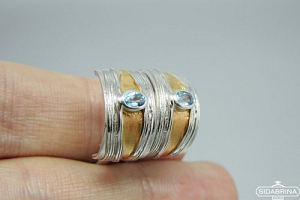 Auskarai su topazais - AUM599