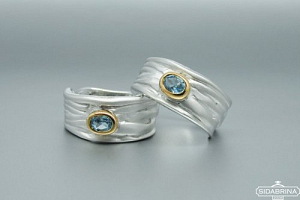 Auskarai su topazu - AUM1112