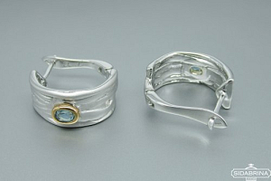 Auskarai su topazu - AUM1112