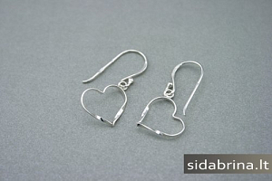 Kabantys sidabriniai auskarai - AUM568