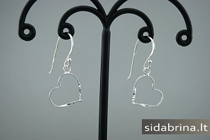 Kabantys sidabriniai auskarai - AUM568