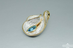 Pakabukas su topazu - PAM708
