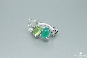 Sagė su natūraliais akmenimis - SGM088