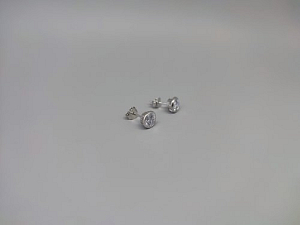 Sidabriniai auskarai su cirkoniu - AUM2401