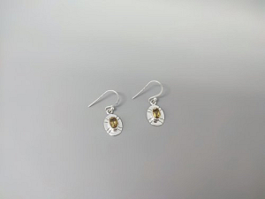 Sidabriniai auskarai su citrinu - AUM2411