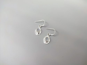 Sidabriniai auskarai su mėnulio akmeniu - AUM2391