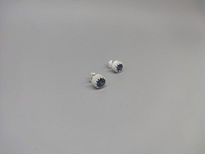 Sidabriniai auskarai su mistiniu kvarcu - AUM2408