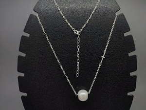 Sidabrinis kolje su kultivuotu perlu - KOL079