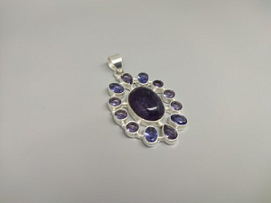 Sidabrinis pakabukas su ametistu - PAM9178
