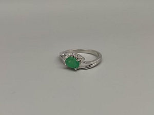 Sidabrinis žiedas su berilu - ZDM177