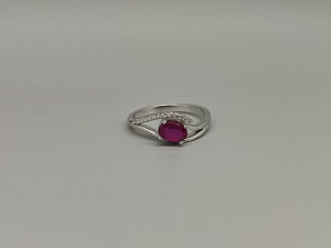 Sidabrinis žiedas su korundu - ZDM173