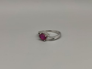 Sidabrinis žiedas su korundu - ZDM173