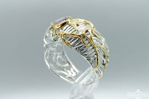 Žiedas su ametistu - ZDM1192