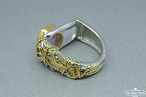 Žiedas su ametistu - ZDM525