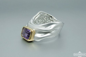 Žiedas su ametistu - ZDM720
