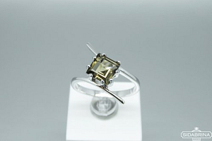 Žiedas su dūminiu kvarcu - ZDM1356