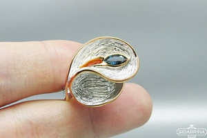 Žiedas su Londono topazu - ZDM1223