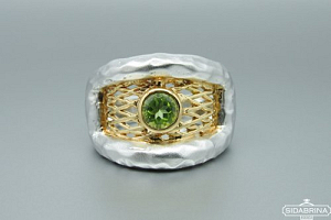 Žiedas su peridotu - ZDM860