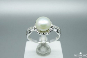 Žiedas su perlu - ZDM1041