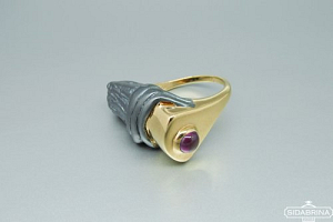 Žiedas su rodolitu - ZDM1224