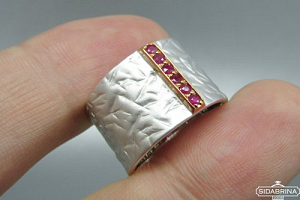 Žiedas su rubinais - ZDM714