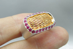 Žiedas su rubinais - ZDM929