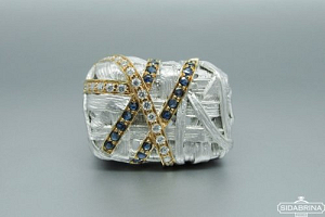 Žiedas su safyrais - ZDM1099