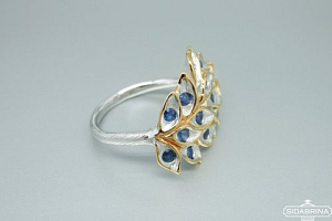 Žiedas su safyrais - ZDM1311