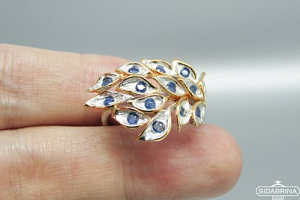 Žiedas su safyrais - ZDM1311