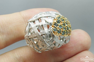 Žiedas su topazais - ZDM917