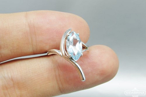 Žiedas su topazu - ZDM1022