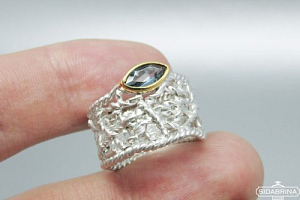 Žiedas su topazu - ZDM1269