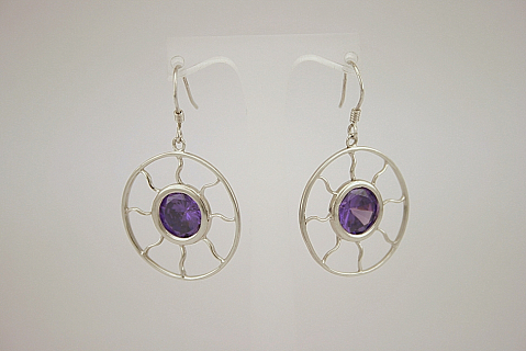 Auskarai su cirkoniu - AUM040