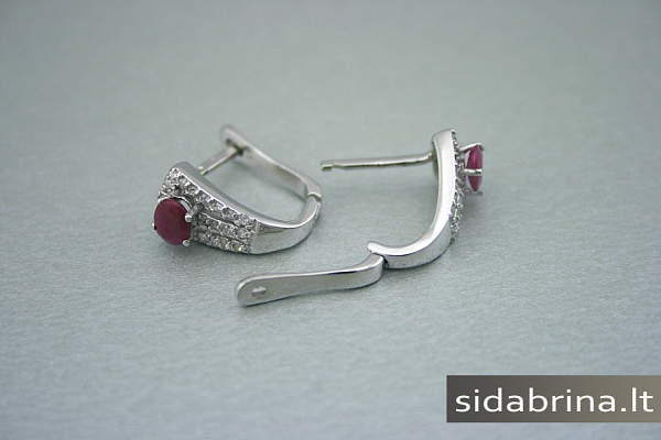 Auskarai su natūraliais akmenimis - AUM389