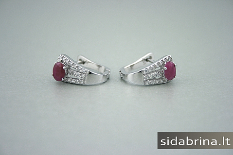 Auskarai su natūraliais akmenimis - AUM389