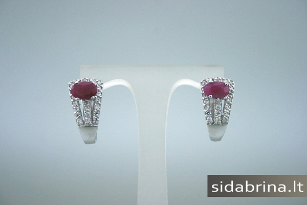 Auskarai su natūraliais akmenimis - AUM389