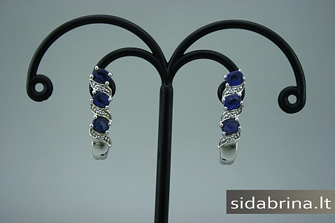 Auskarai su natūraliais akmenimis - AUM534