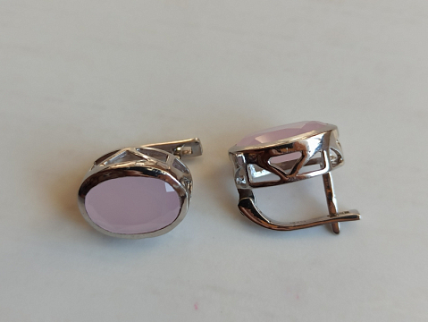 Auskarai su rožiniu kvarcu - AUM2207