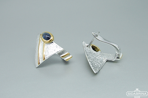 Auskarai su safyrais - AUM1584