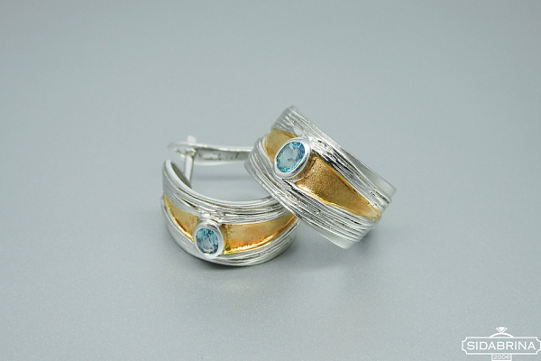 Auskarai su topazais - AUM599