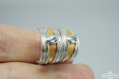 Auskarai su topazais - AUM599