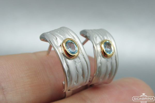 Auskarai su topazu - AUM1112