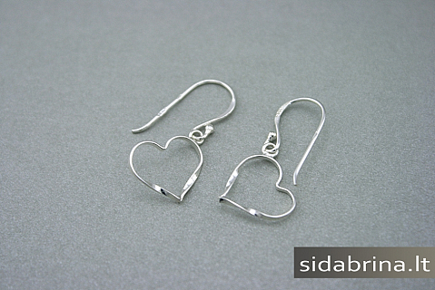 Kabantys sidabriniai auskarai - AUM568