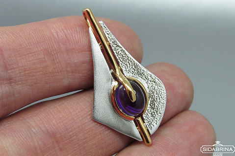 Pakabukas su ametistu - PAM395