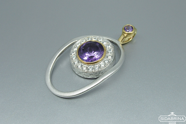 Pakabukas su ametistu - PAM411