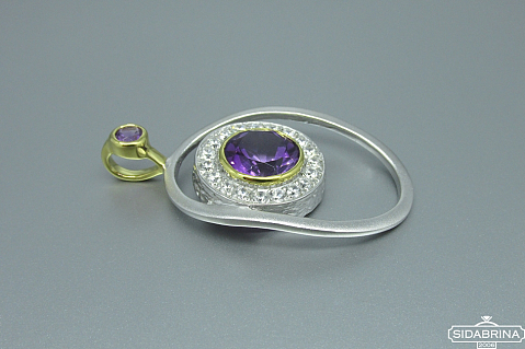 Pakabukas su ametistu - PAM411