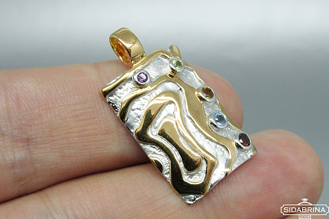 Pakabukas su natūraliais akmenimis - PAM443